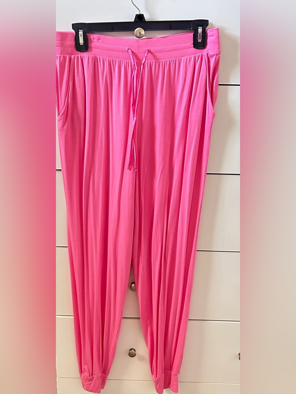 PINK Victoria's Secret Hot Pink Drawstring Lounge Pants